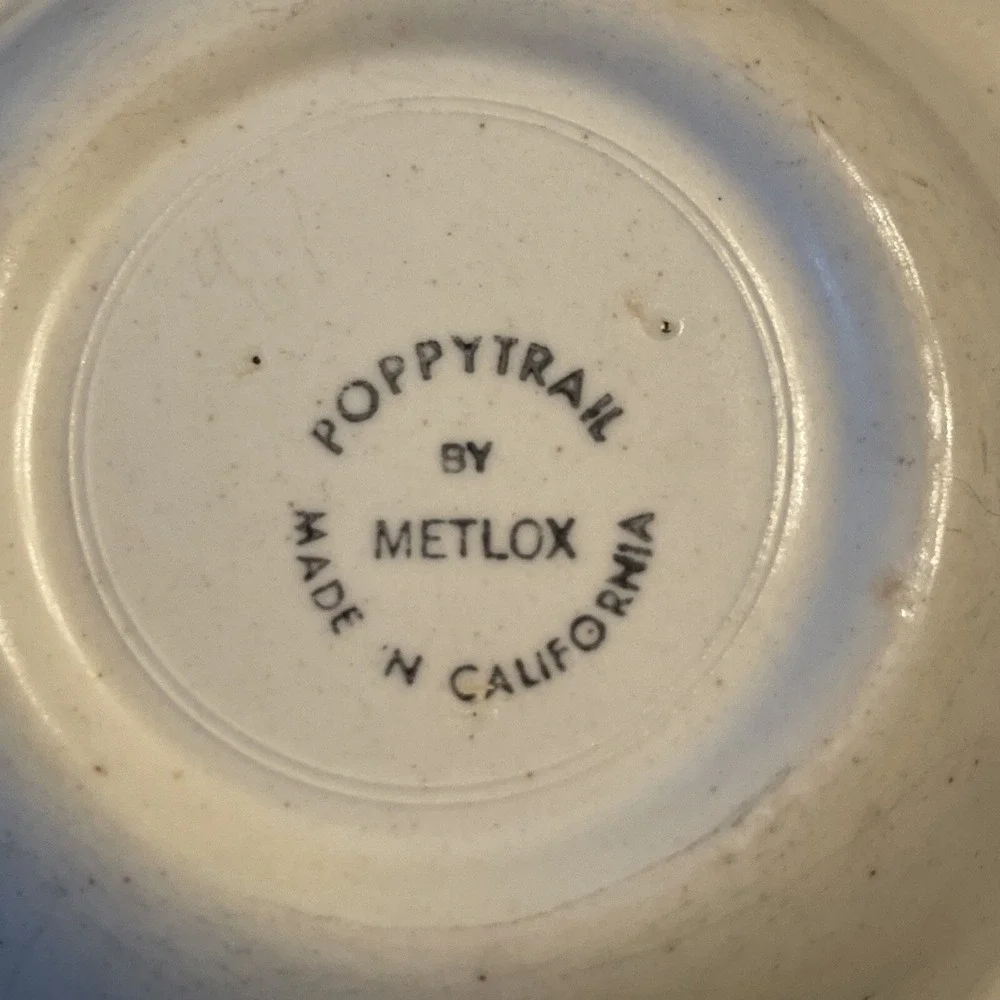 Vtg Midcentury Metlox Poppytrail Luau Bowls Fruit Pottery Tiki Hawaiian‎ Bar 50s